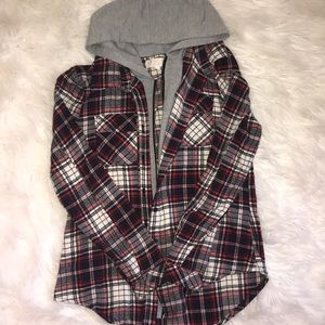 Flannel style zip up
